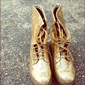 Gold Glitter hi-tops